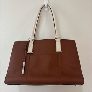 Wilsons Leather Brown and Cream‎ Large Bag